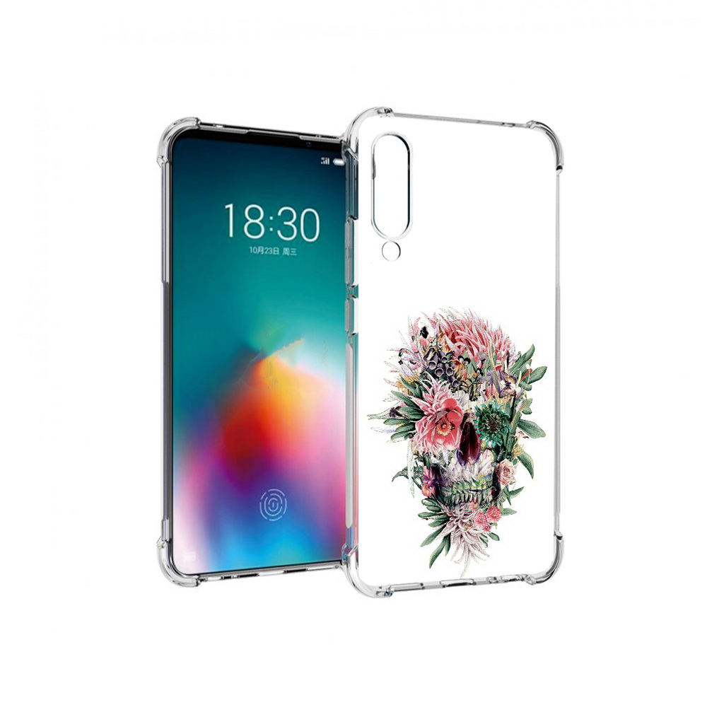 

Чехол MyPads Tocco для Meizu 16T череп из цветов (PT144619.90.677), Прозрачный, Tocco