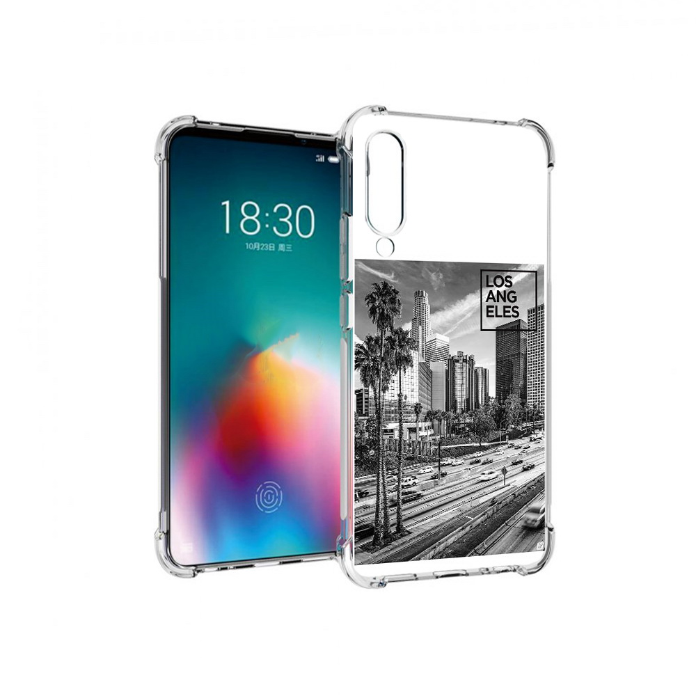 

Чехол MyPads Tocco для Meizu 16T черно белый лос анджелес (PT144619.90.685), Прозрачный, Tocco