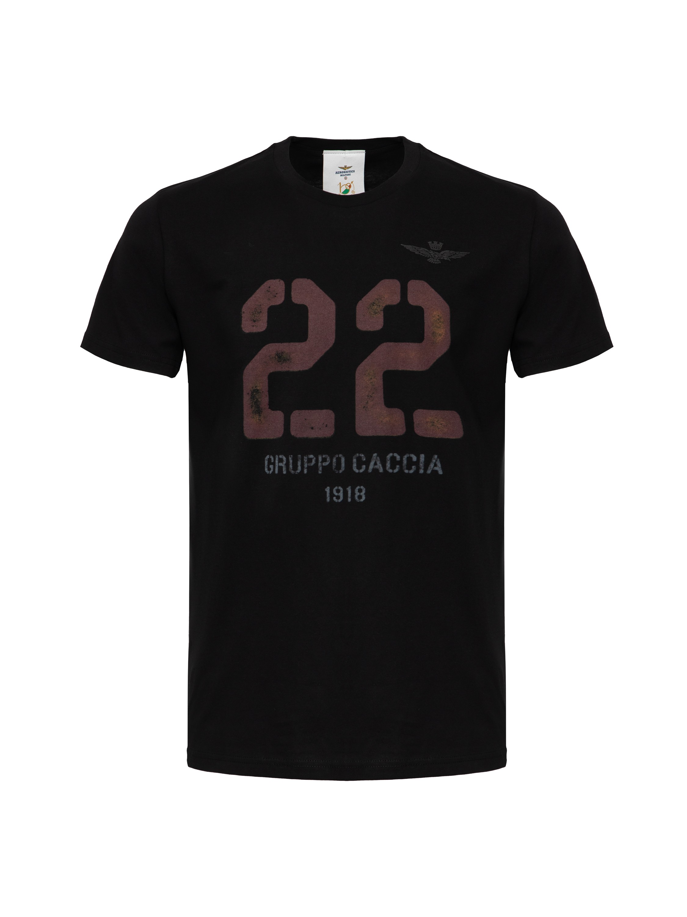 

Футболка мужская Aeronautica Militare TS2116J607 черная L, Черный, TS2116J607