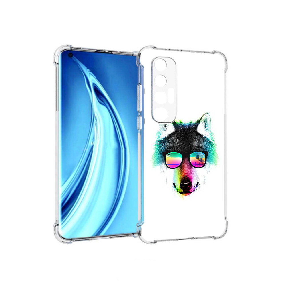 

Чехол MyPads Tocco для Xiaomi Mi 10S радужный волк (PT226949.296.567), Прозрачный, Tocco