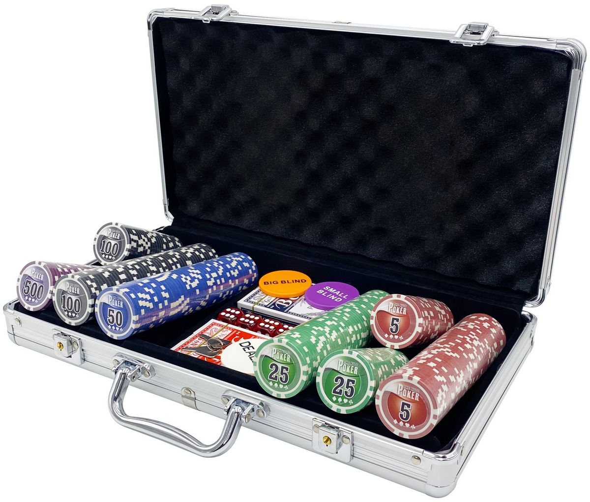 фото Покерный набор nuts, 300 фишек 11.5 г с номиналом в чемодане hittoy