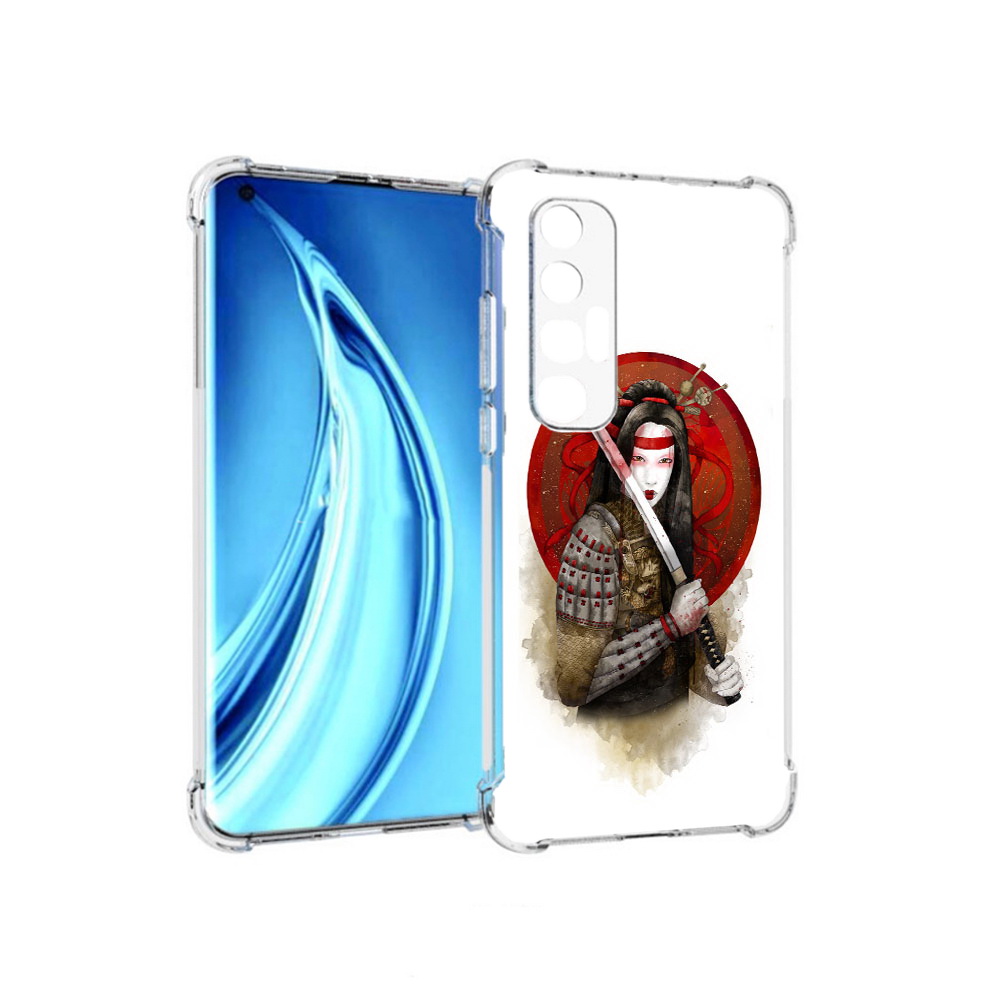 

Чехол MyPads Tocco для Xiaomi Mi 10S рисованная девушка с катаной (PT226949.296.580), Прозрачный, Tocco