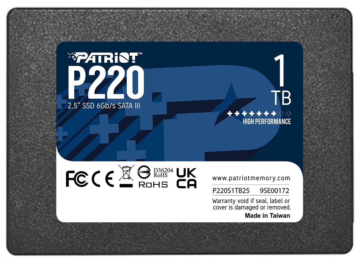 

SSD накопитель Patriot Memory 1 ТБ (P220S1TB25*)