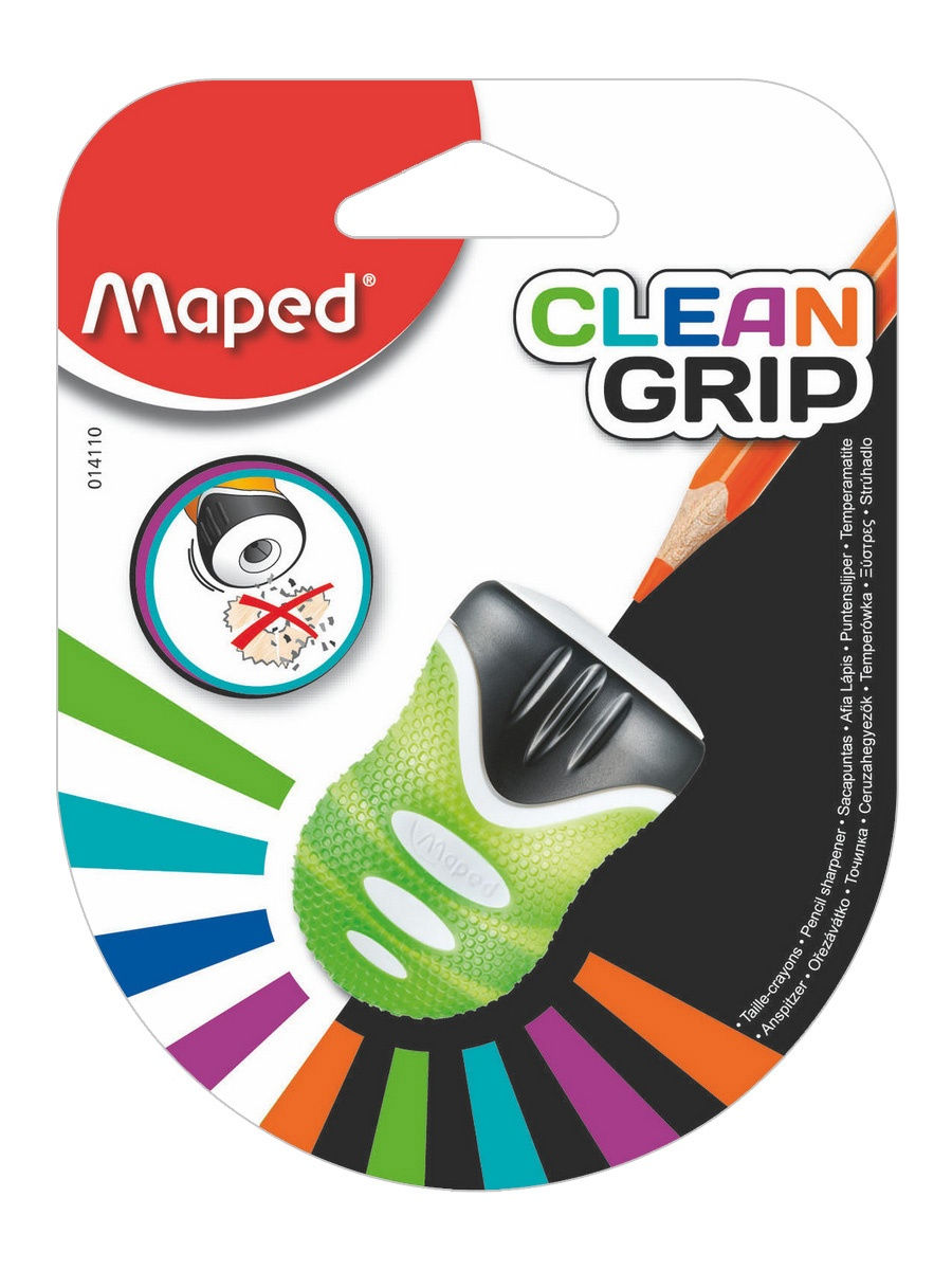 

Точилка для карандашей с контейнером MAPED Clean Grip, зеленая, CLEAN GRIP