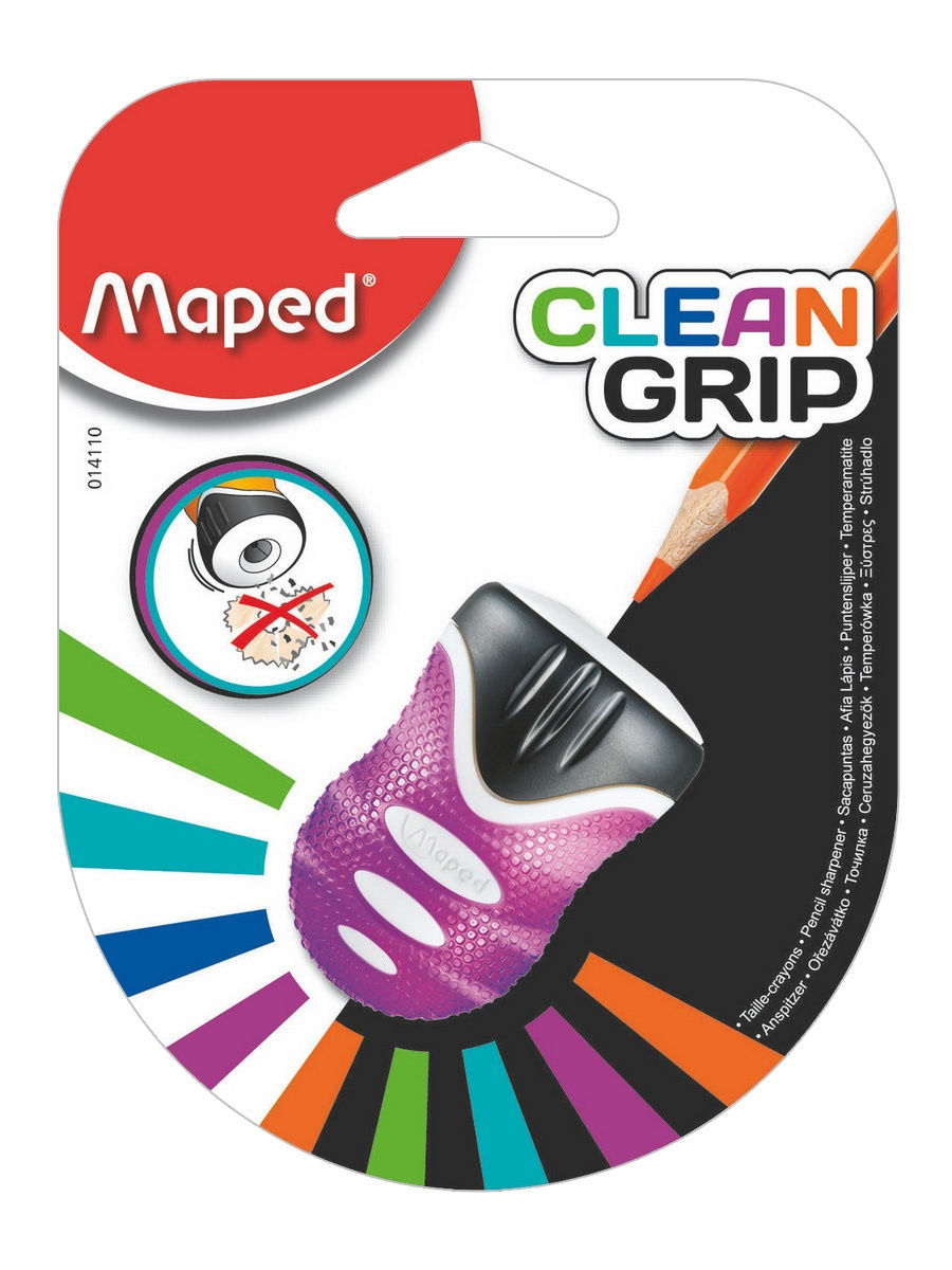 

Точилка для карандашей с контейнером MAPED Clean Grip, фиолетовая, CLEAN GRIP