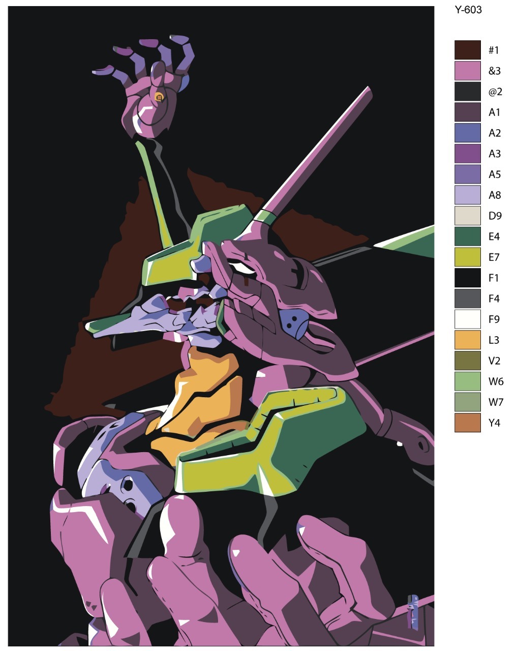 

Картина по номерам BRUSHES-PAINTS Y-603, Аниме Евангелион. Робот Синдзи Икари