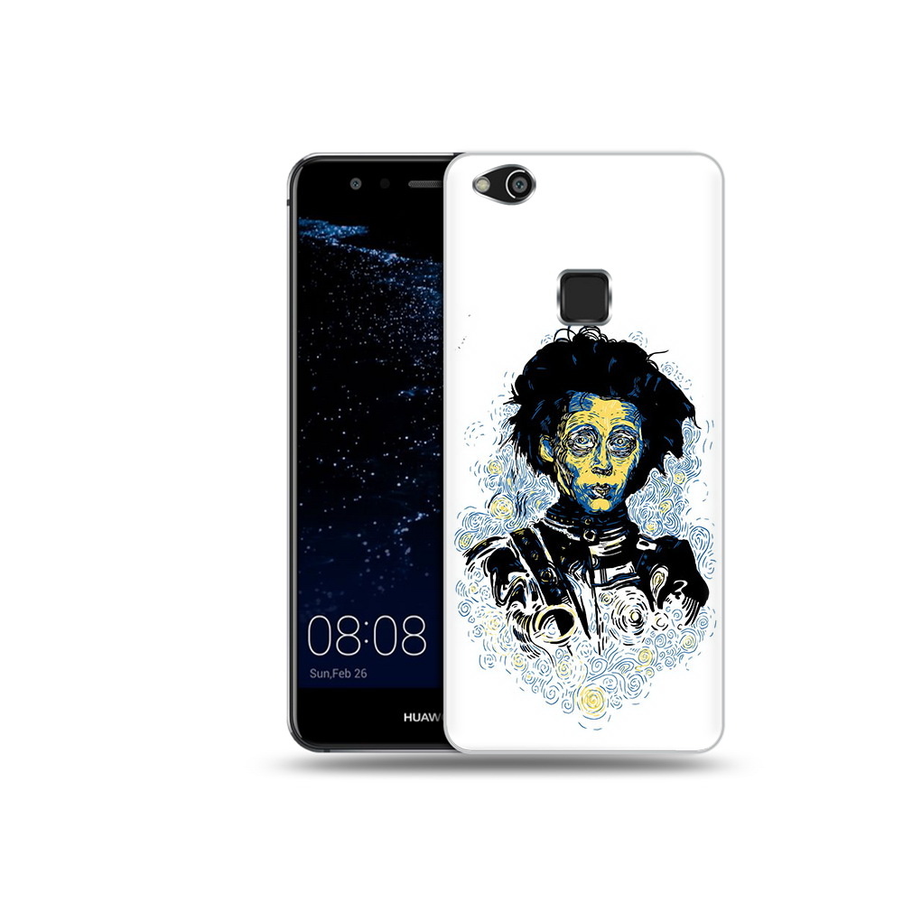 Чехол MyPads Tocco для Huawei P10 Lite парень черно-белый абстракция (PT62135.59.535)