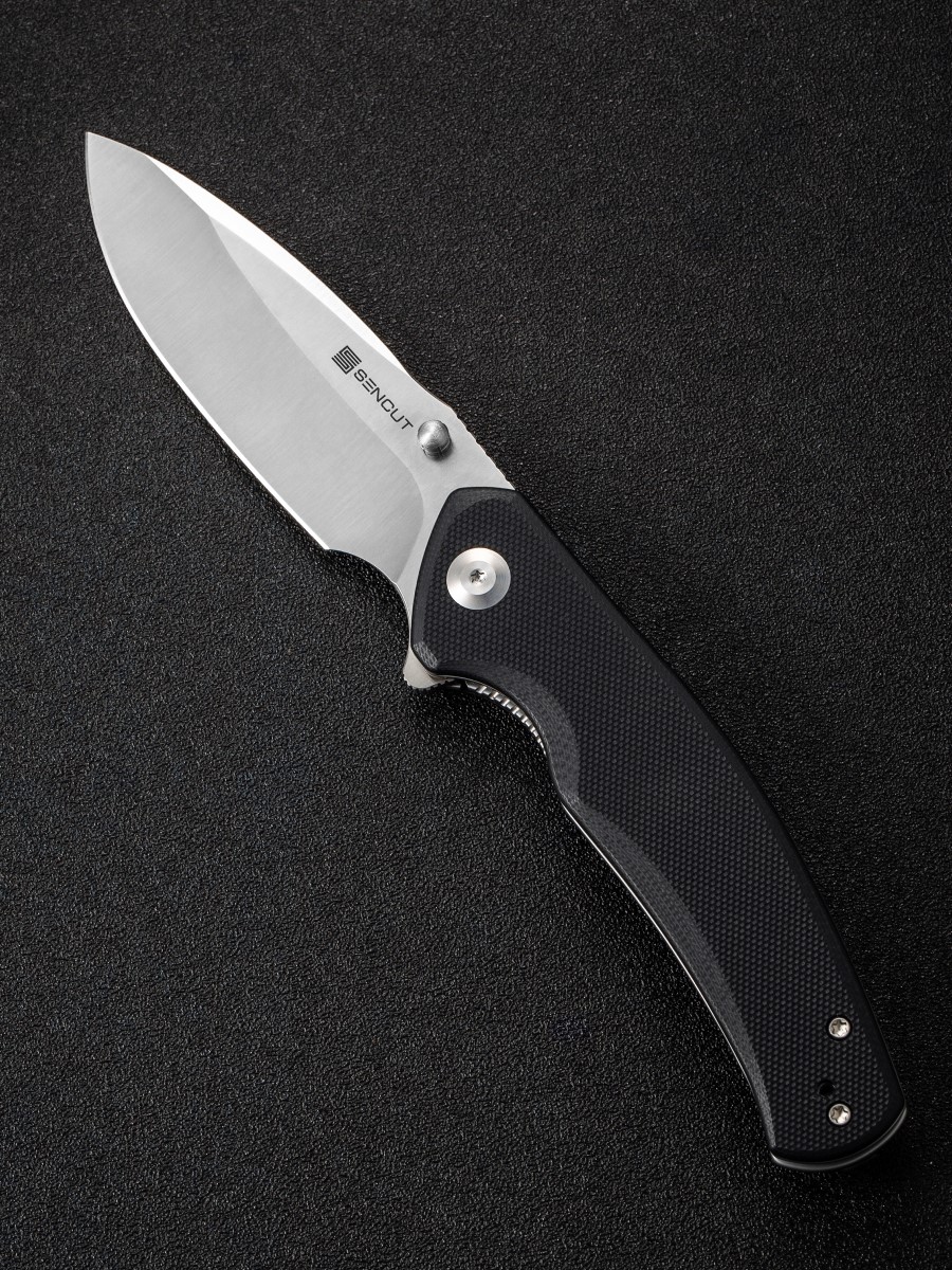 Нож складной охотничий туристический SENCUT Slashkin D2 Steel Satin Finished G10 Black