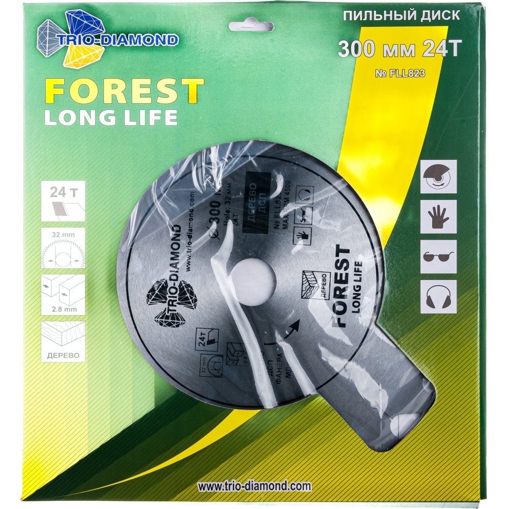 

Диск пильный по дереву (300х32 мм; 24Т) TRIO-DIAMOND FLL823, 15622788