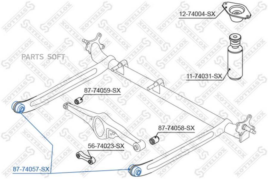 STELLOX Сайлентблок STELLOX 8774057sx