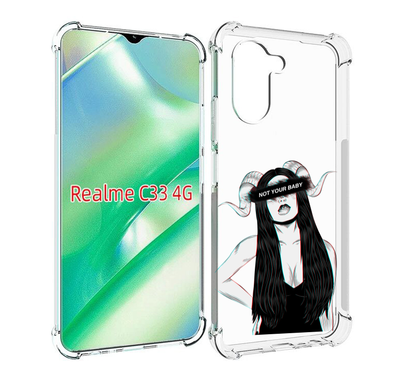 

Чехол MyPads not-your для Realme C33 4G, Прозрачный, Tocco