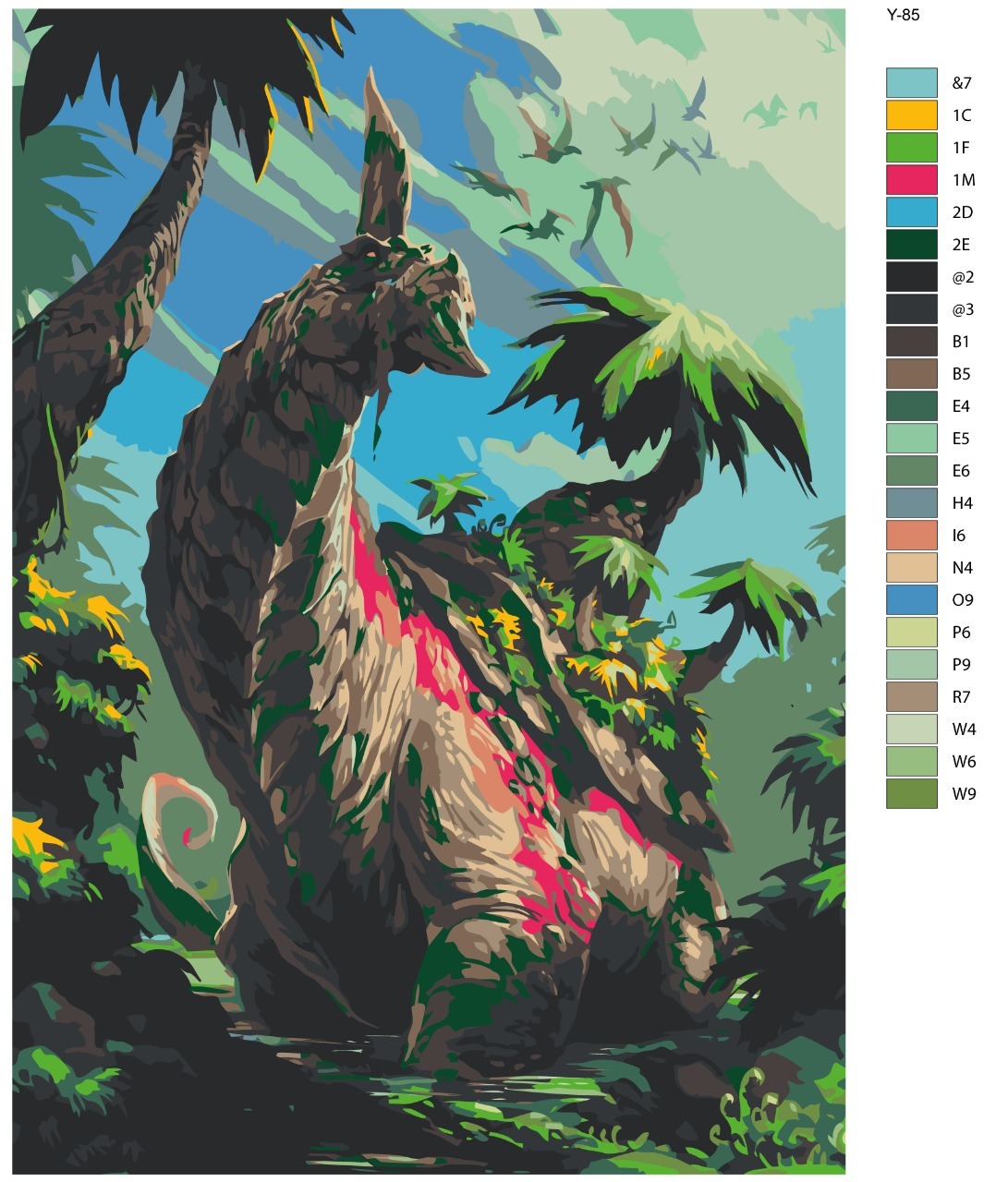 

Картина по номерам BRUSHES-PAINTS Y-85, Динозавры