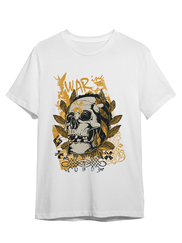 

Футболка унисекс СувенирShop Абстракция "War / Череп / Skull" 178 белая M (46-48), Белый, Абстракция "War / Череп / Skull" 178