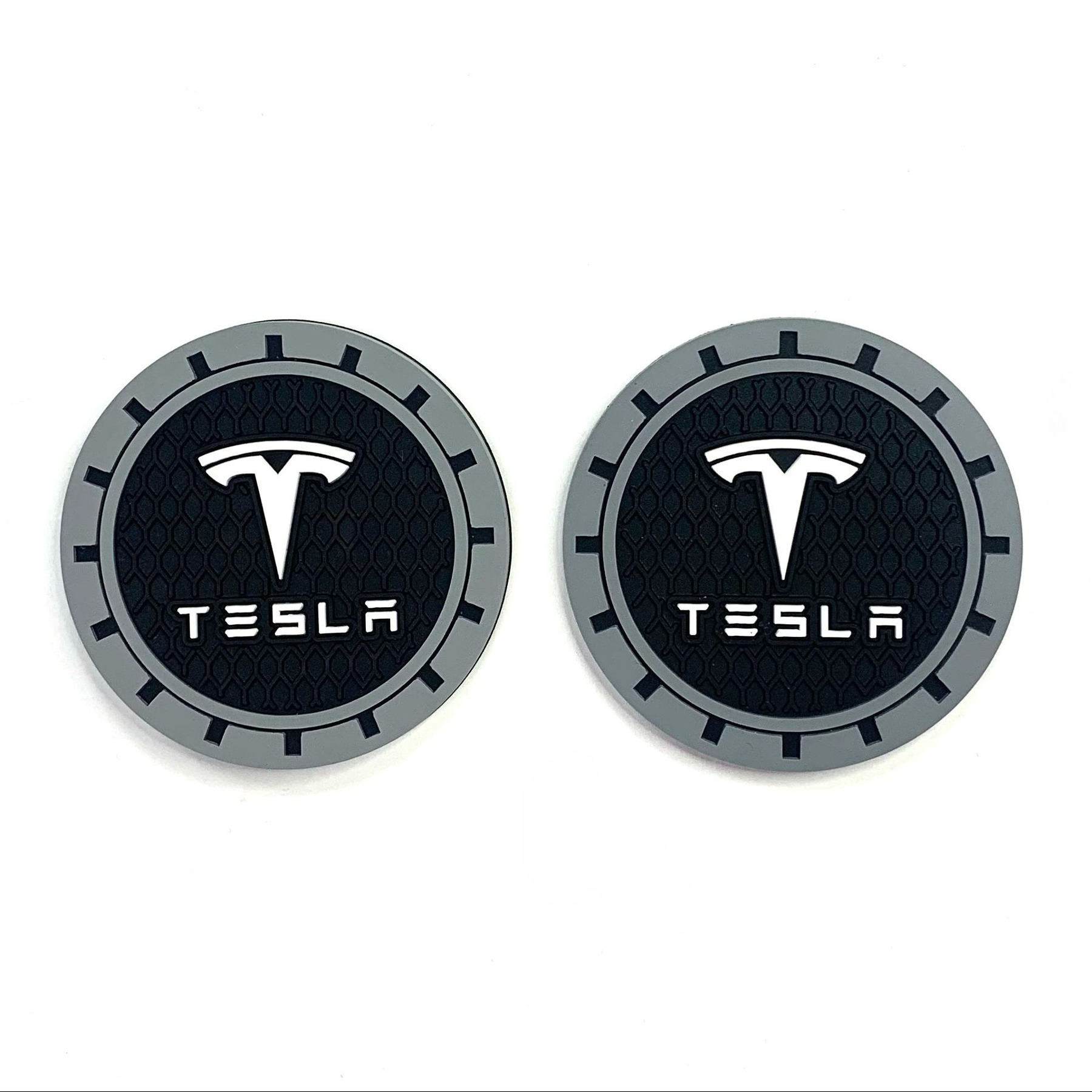 

Коврики в подстаканники для автомобиля Tesla, серый, Коврики в салон автомобиля