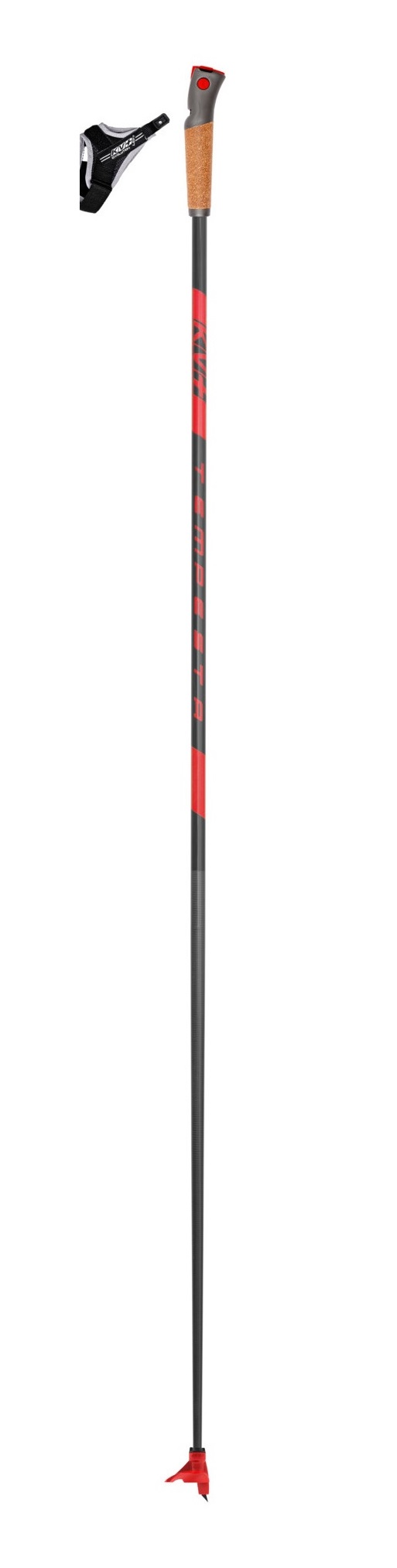 Лыжные палки KV+ TEMPESTA QCD100% Carbon, cross country pole 23P006Q 155 cm