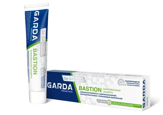 Зубная паста GARDA BASTION Комплексная защита зубная паста parodontax комплексная защита от воспаления и кровоточивости десен с фтором 75 мл