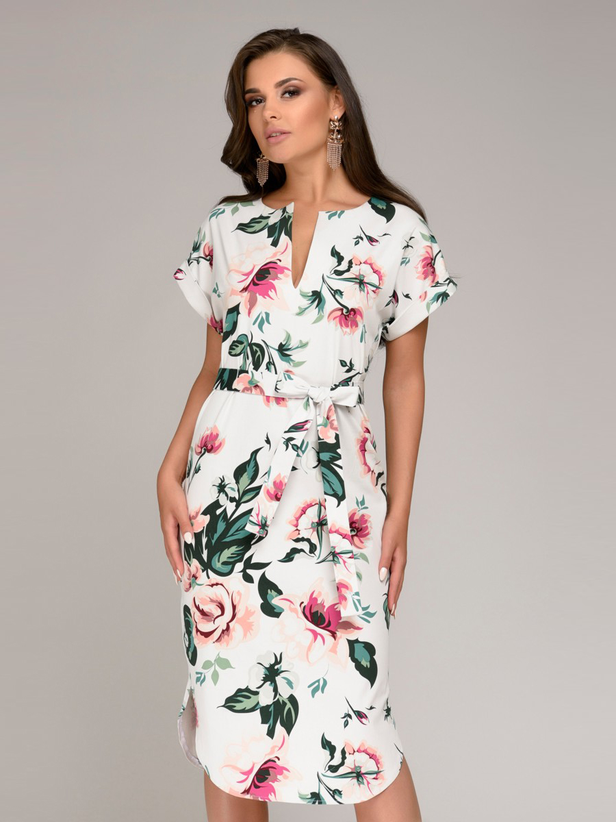 

Платье женское 1001dress 0132101-01324PK белое 40, 0132101-01324
