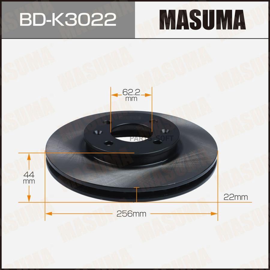 

Диск тормозной MASUMA front KIA, HYUNDAI / RIO III, SOLARIS I [уп.2]