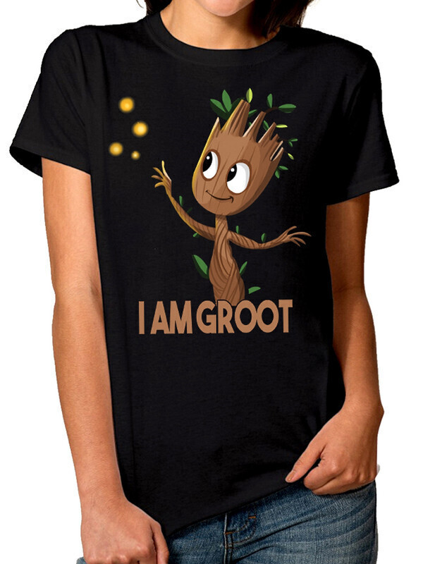 

Футболка женская Dream Shirts Грут Женская 10010231 черная XS, Грут Женская 10010231