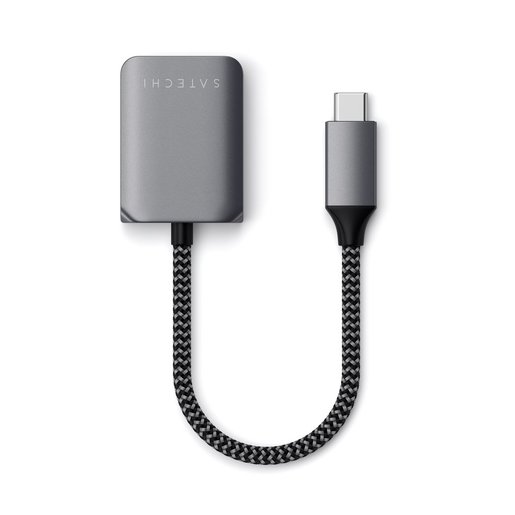 фото Адаптер satechi usb-c to audio pd charger adapter space grey