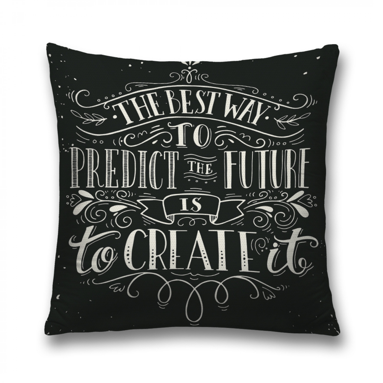 

Наволочка декоративная JoyArty "Предсказывать будущее - это создавать" на молнии, 45x45 см, Предсказывать будущее - это создавать