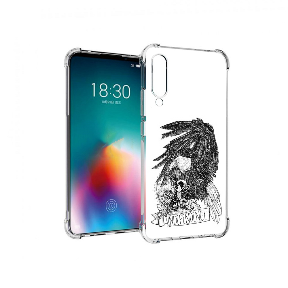 

Чехол MyPads Tocco для Meizu 16T черно белый сокол (PT144619.90.688), Прозрачный, Tocco