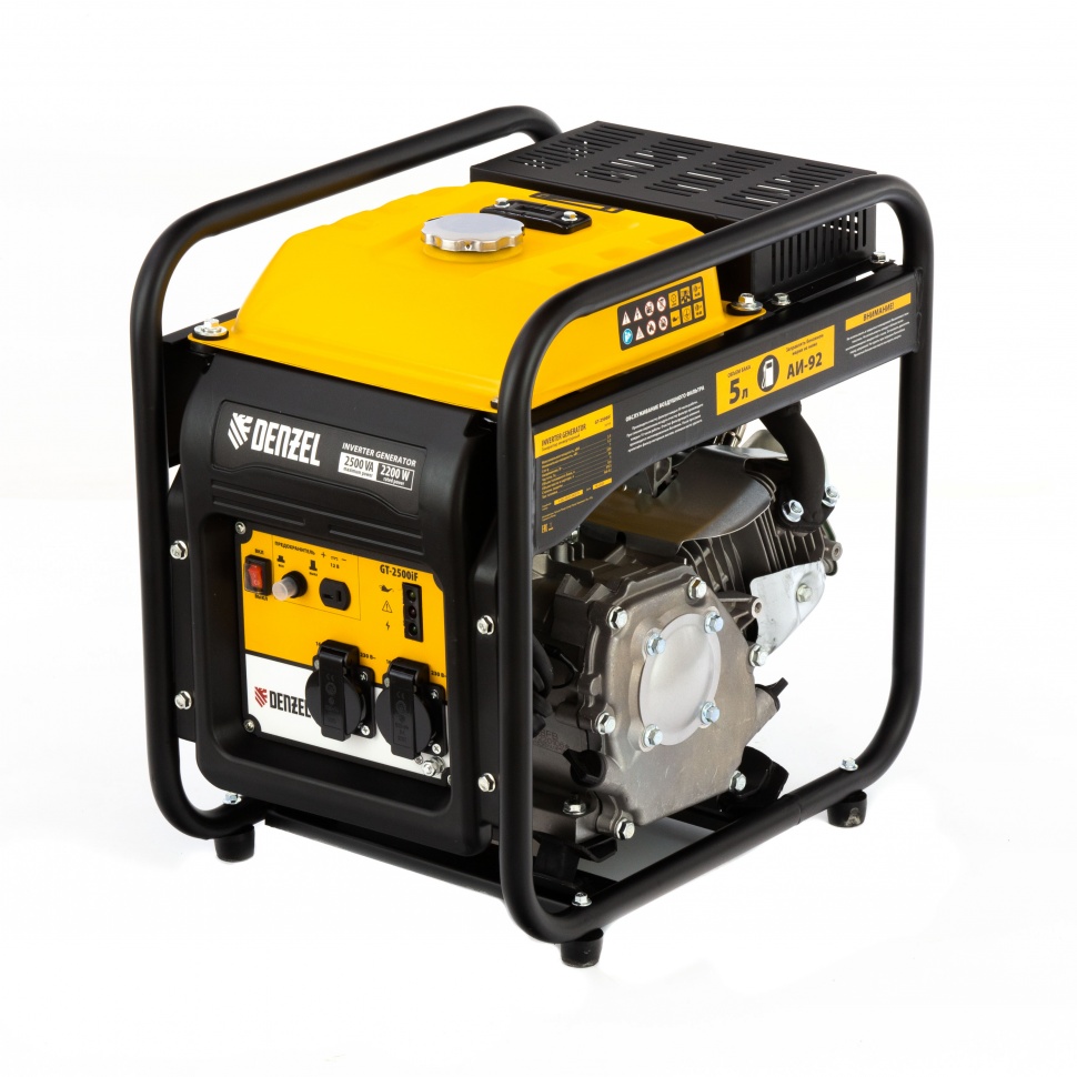 Генератор инверторный DENZEL GT-2500iF 94704 2.5кВт 230 В 5л ручной старт старт