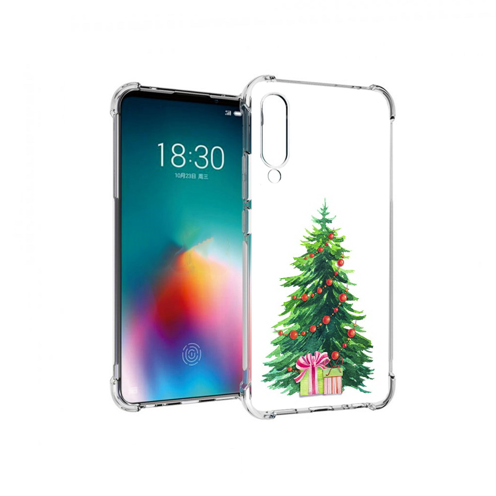 

Чехол MyPads Tocco для Meizu 16T Елка новогодняя с подарками акварель (PT144619.90.78), Прозрачный, Tocco