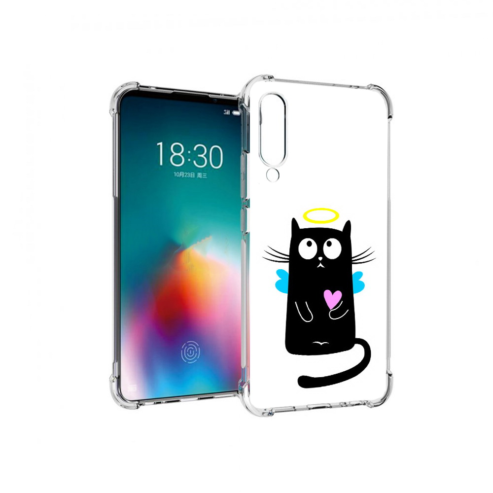

Чехол MyPads Tocco для Meizu 16T Кот ангелок (PT144619.90.96), Прозрачный, Tocco