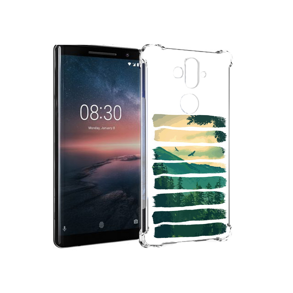 

Чехол MyPads Tocco для Nokia 8 Sirocco Лесная чаща (PT101581.91.107), Прозрачный, Tocco