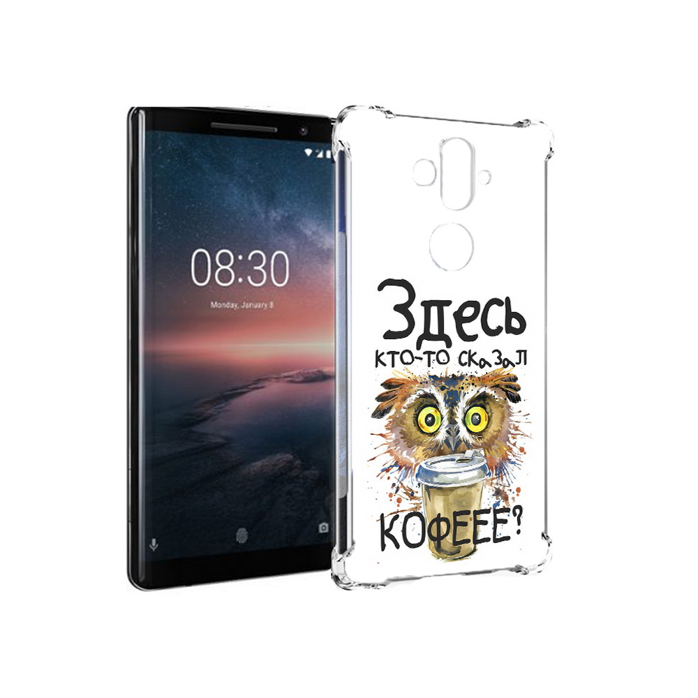 

Чехол MyPads Tocco для Nokia 8 Sirocco Любительница кофе (PT101581.91.111), Прозрачный, Tocco