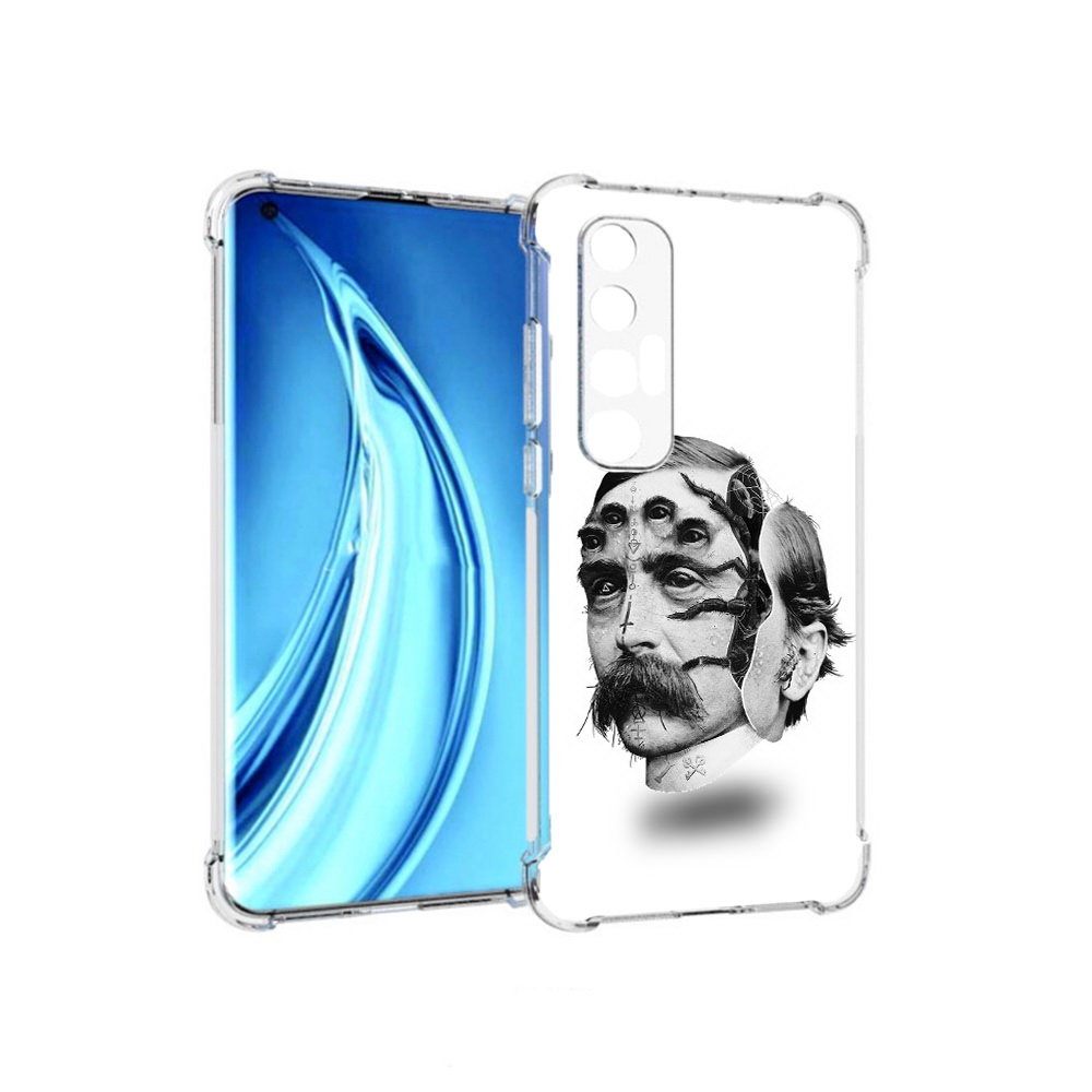 

Чехол MyPads Tocco для Xiaomi Mi 10S страшное лицо мужчины (PT226949.296.629), Прозрачный, Tocco