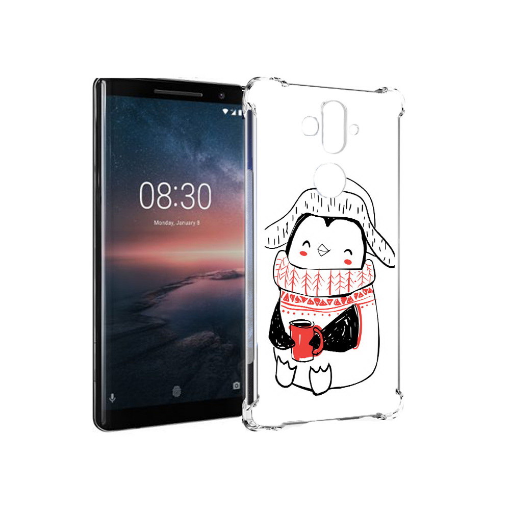 

Чехол MyPads Tocco для Nokia 8 Sirocco Милый пингвин (PT101581.91.115), Прозрачный, Tocco