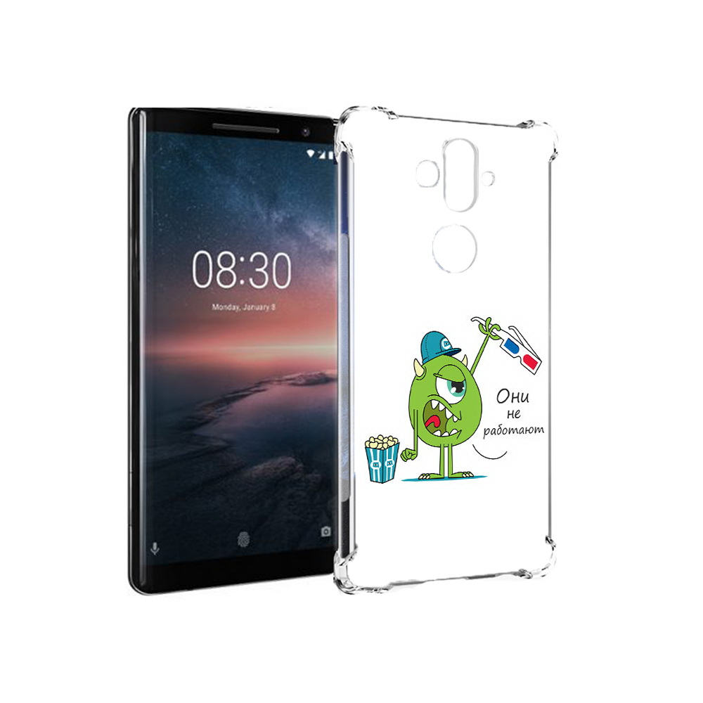 

Чехол MyPads Tocco для Nokia 8 Sirocco Очки не работают (PT101581.91.129), Прозрачный, Tocco