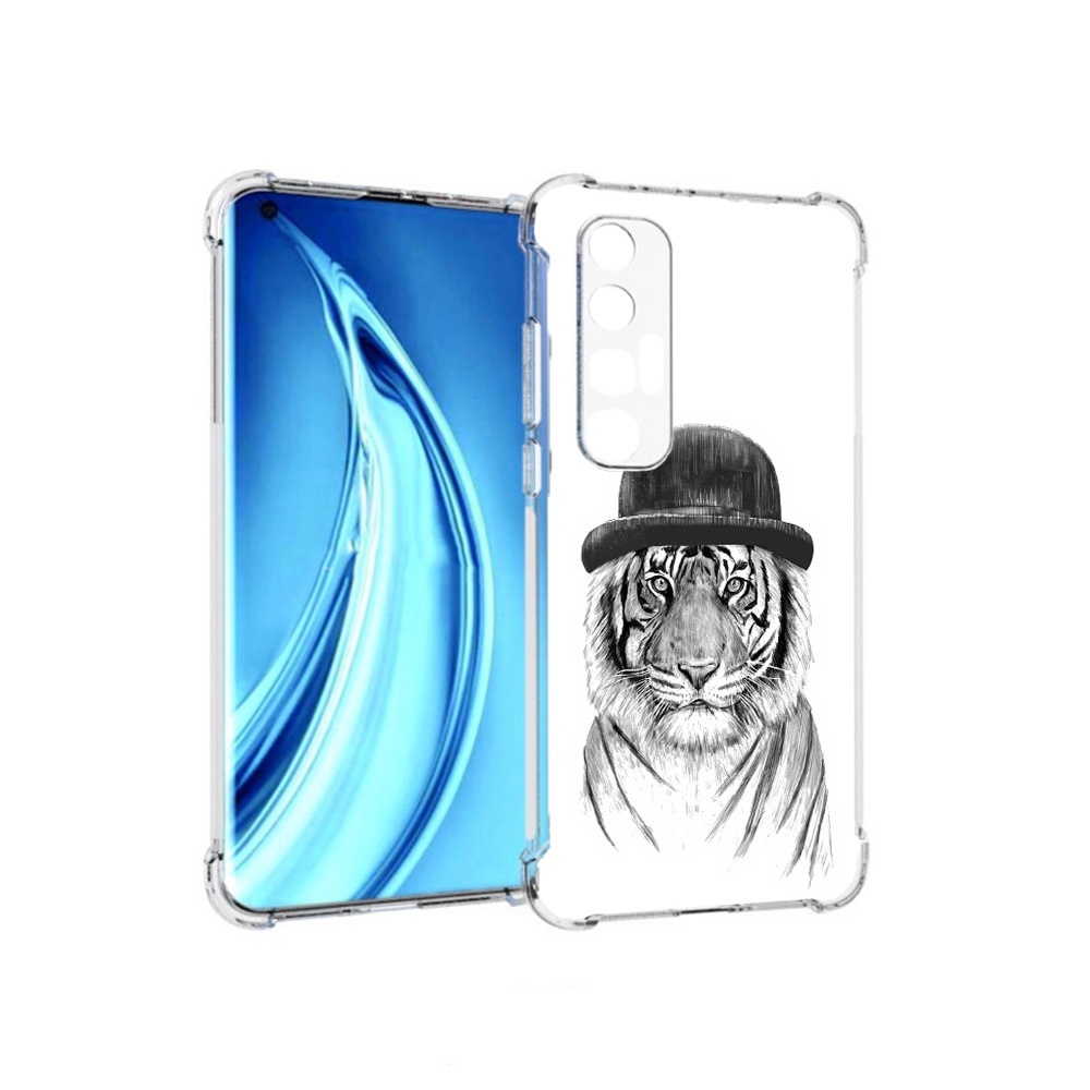 

Чехол MyPads Tocco для Xiaomi Mi 10S тигр британец (PT226949.296.641), Прозрачный, Tocco