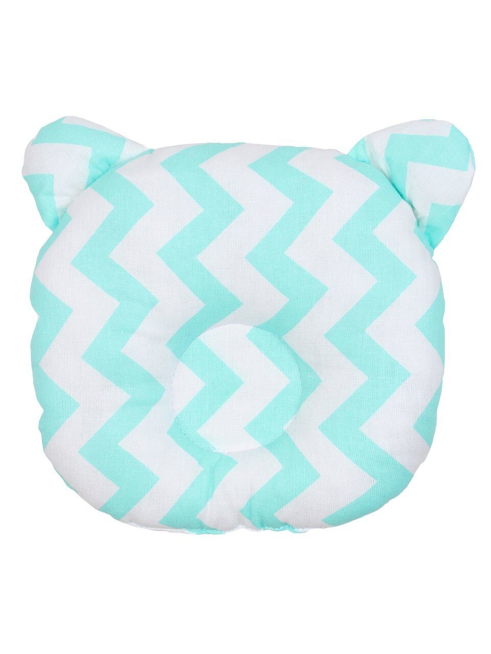 фото Подушка анатомическая amarobaby first pillow зигзаг мята