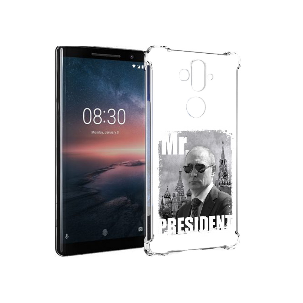 

Чехол MyPads Tocco для Nokia 8 Sirocco Путин (PT101581.91.141), Прозрачный, Tocco