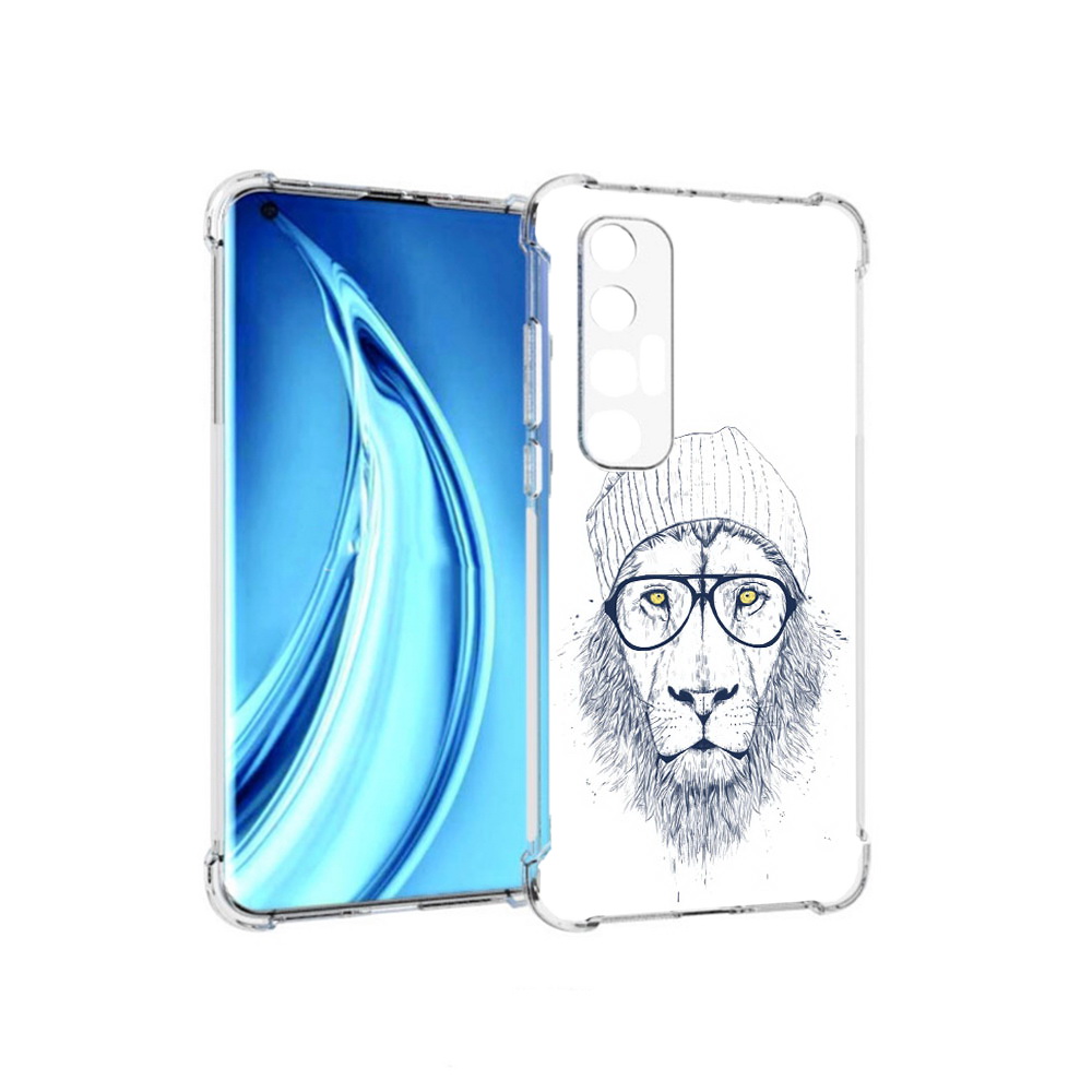 

Чехол MyPads Tocco для Xiaomi Mi 10S хиппи лев (PT226949.296.663), Прозрачный, Tocco