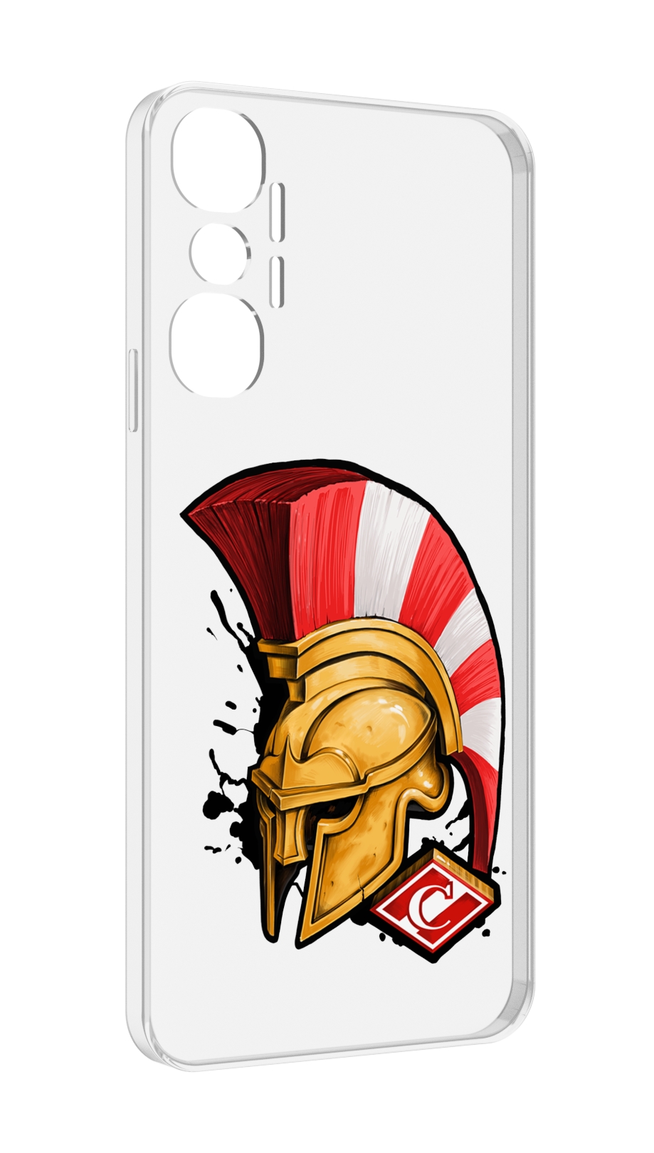 

Чехол MyPads ФК спартак шлем для Infinix Hot 20 4G, Прозрачный, Tocco