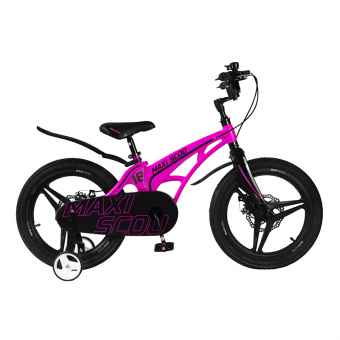 фото Детский двухколесный велосипед maxiscoo cosmic 18" делюкс, розовый матовый msc-c1816d