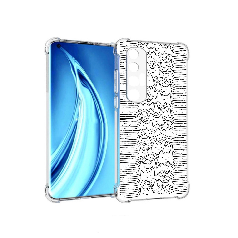 

Чехол MyPads Tocco для Xiaomi Mi 10S черно белые коты 3D (PT226949.296.682), Прозрачный, Tocco