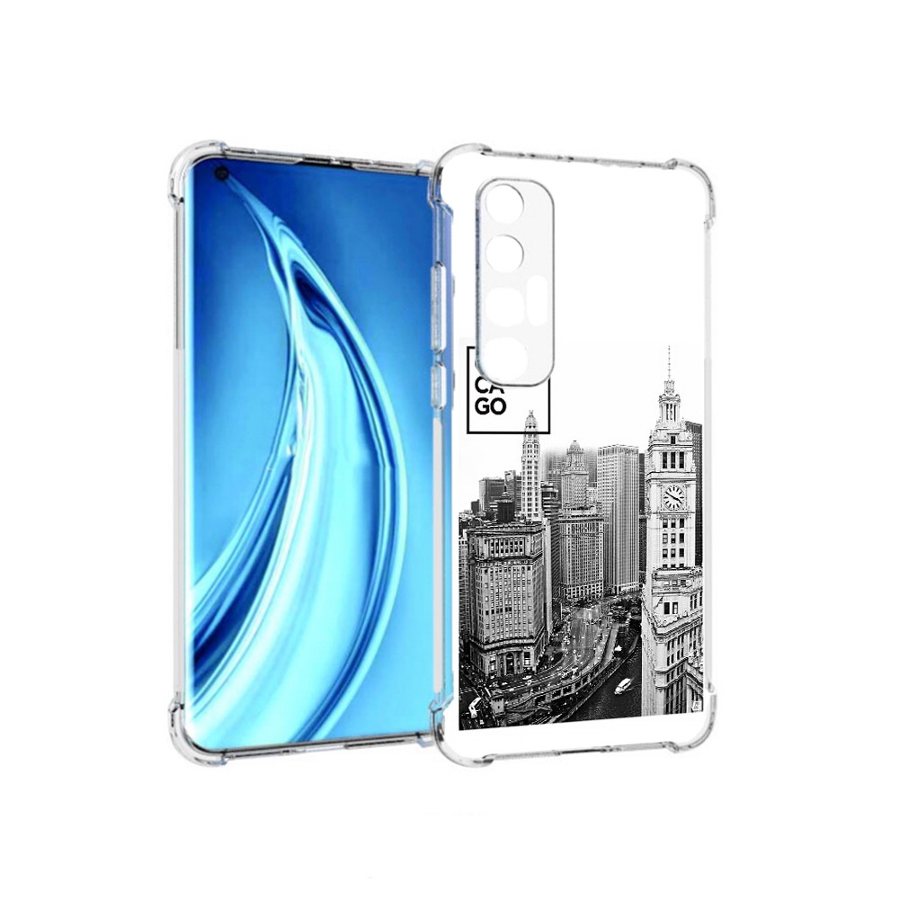 

Чехол MyPads Tocco для Xiaomi Mi 10S черно белый чикаго (PT226949.296.689), Прозрачный, Tocco