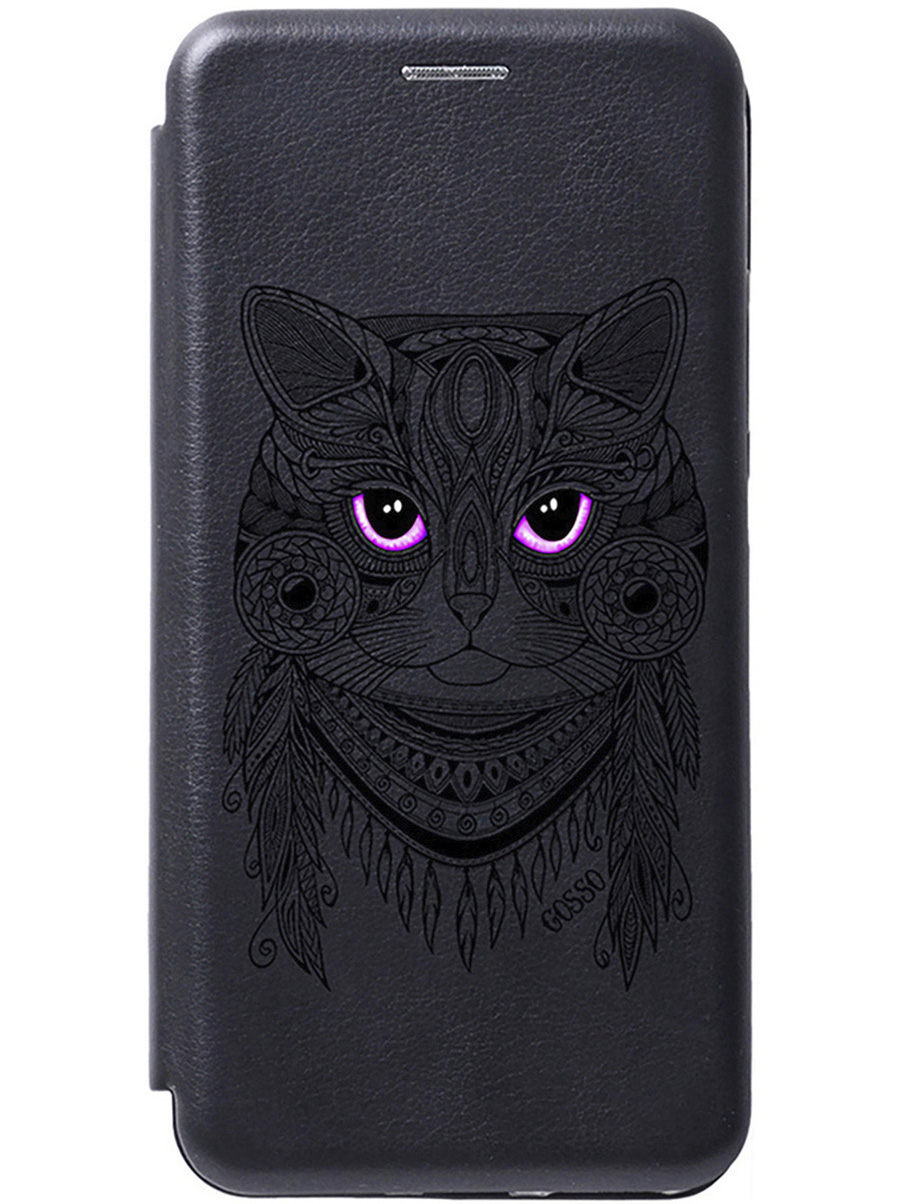 

Чехол-книжка на Xiaomi Redmi A3 с рисунком "Grand Cat" черный, Черный;розовый, 20012120