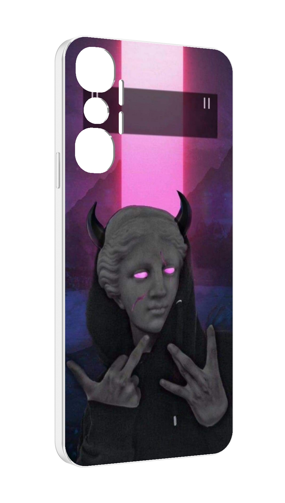 

Чехол MyPads глитч-статуя для Infinix Hot 20 4G, Прозрачный, Tocco