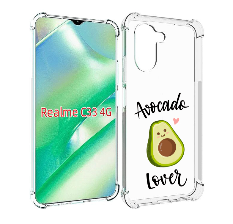

Чехол MyPads Авокадо-любовь для Realme C33 4G, Прозрачный, Tocco