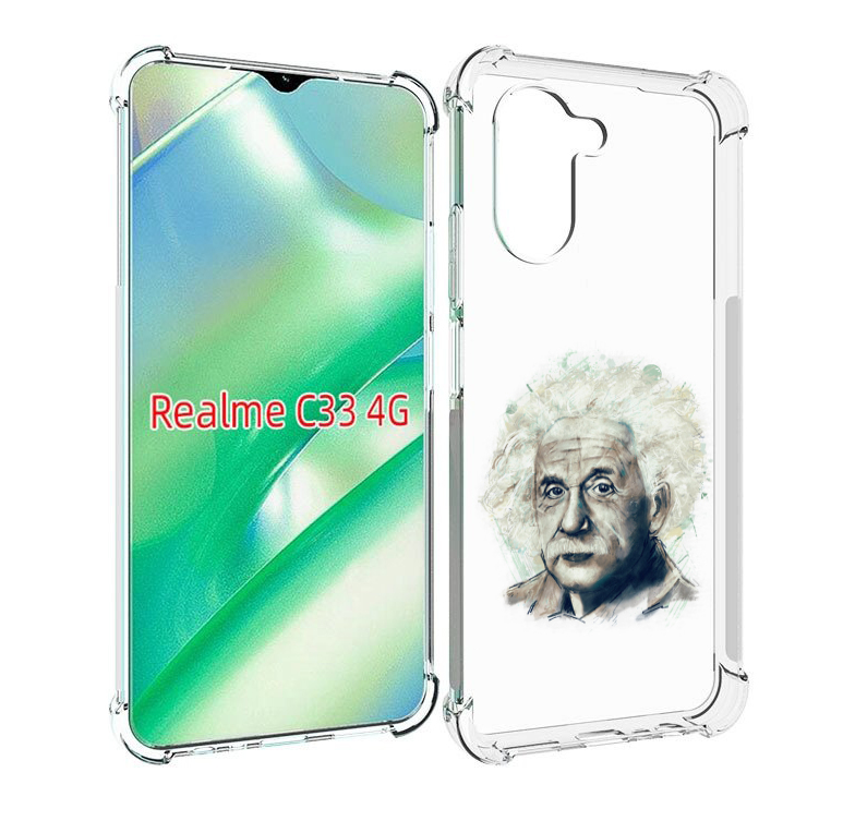 

Чехол MyPads Альберт энштейн для Realme C33 4G, Прозрачный, Tocco