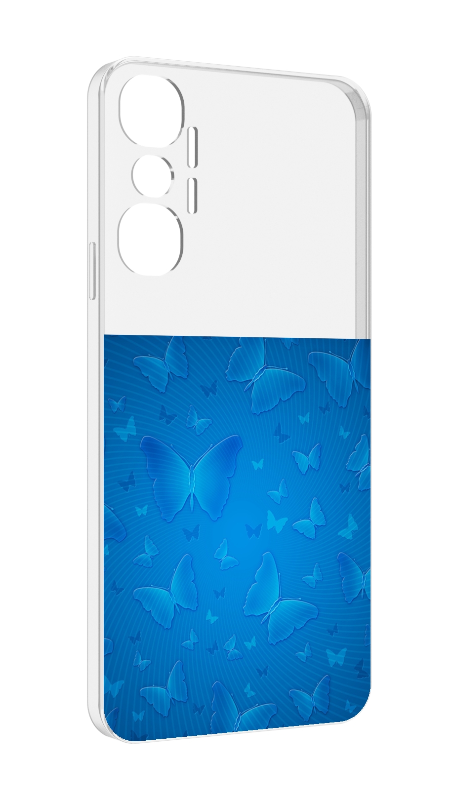 

Чехол MyPads голубые-бабочки для Infinix Hot 20 4G, Прозрачный, Tocco