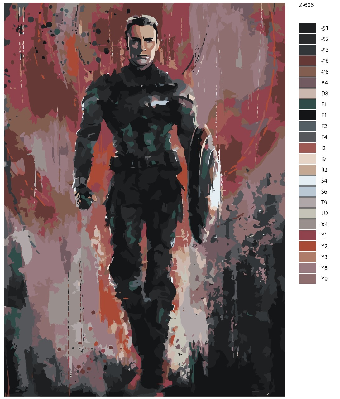 

Картина по номерам BRUSHES-PAINTS Z-606, Крис Эванс - Капитан Америка