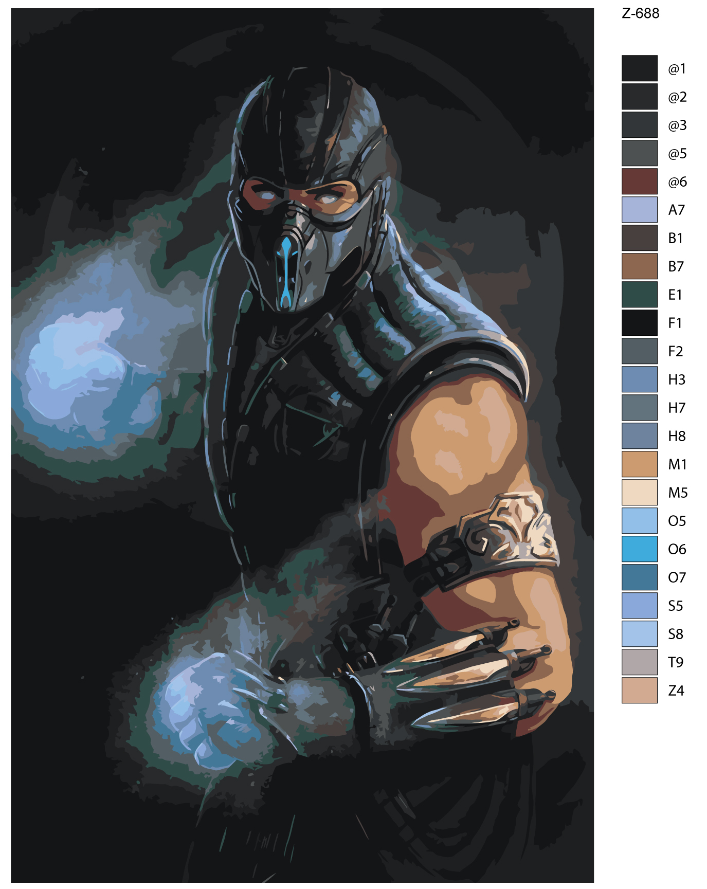 

Картина по номерам BRUSHES-PAINTS Z688, Саб-Зиро- Мортал Комбат(Mortal Combat)