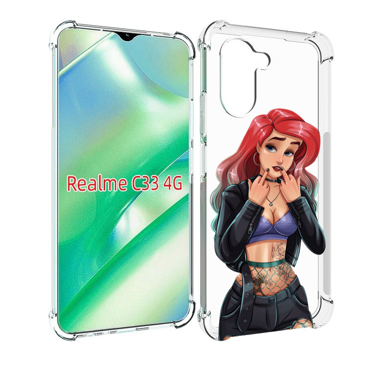 

Чехол MyPads Ариэль-русалочка-готика для Realme C33 4G, Прозрачный, Tocco